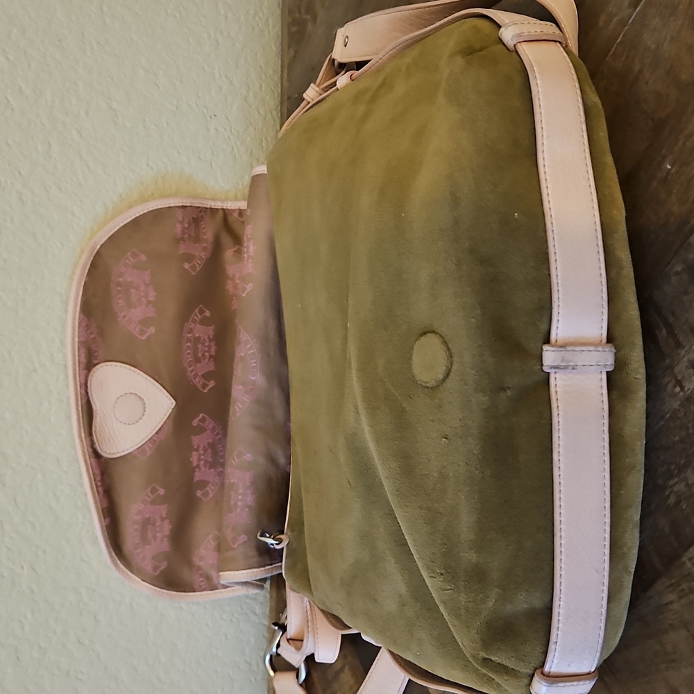 Juicy Couture Olive and Pink Crossbody Bag Messenger Bag - Picture 6 of 16